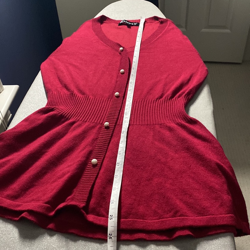 NWOT Crimson Faux Pearl Peplum Sweater - Picture 10 of 10
